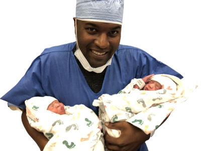 Markquin Johnson with his twins